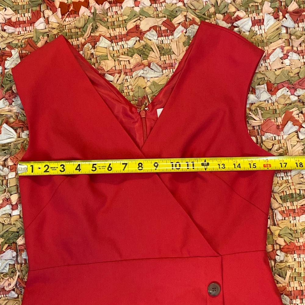 LOFT red sleeveless dress. - Picture 4 of 6